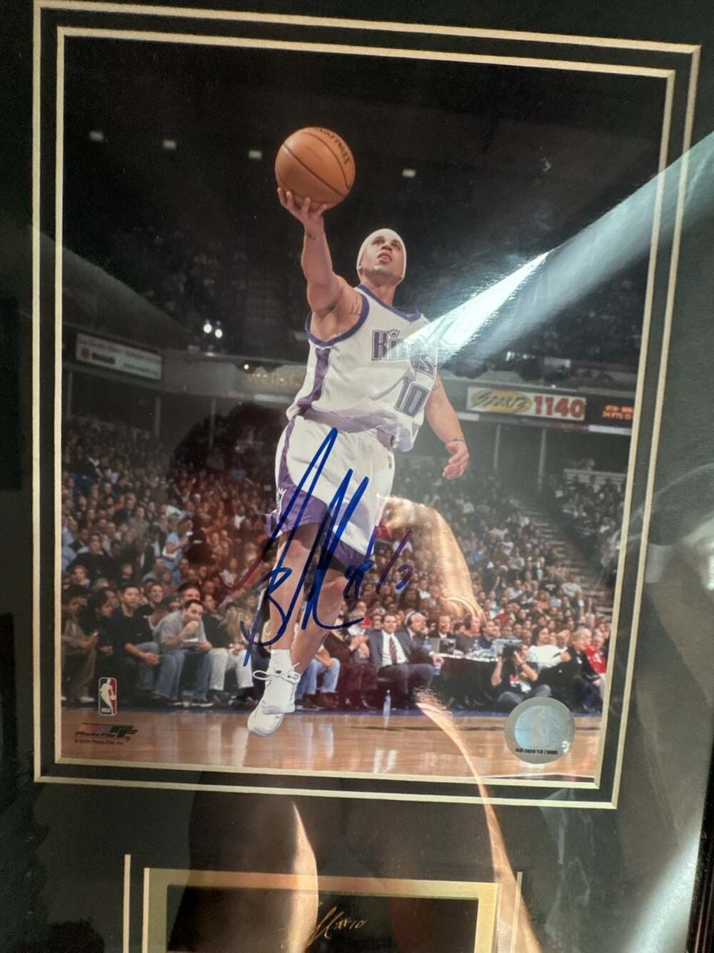 Mike Bibby Signed Sacramento Kings Framed Photo NBA Authentics